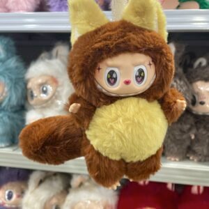 18cm Handmade Custom Cute Chubby Fox Labubu vinyl plush pendant