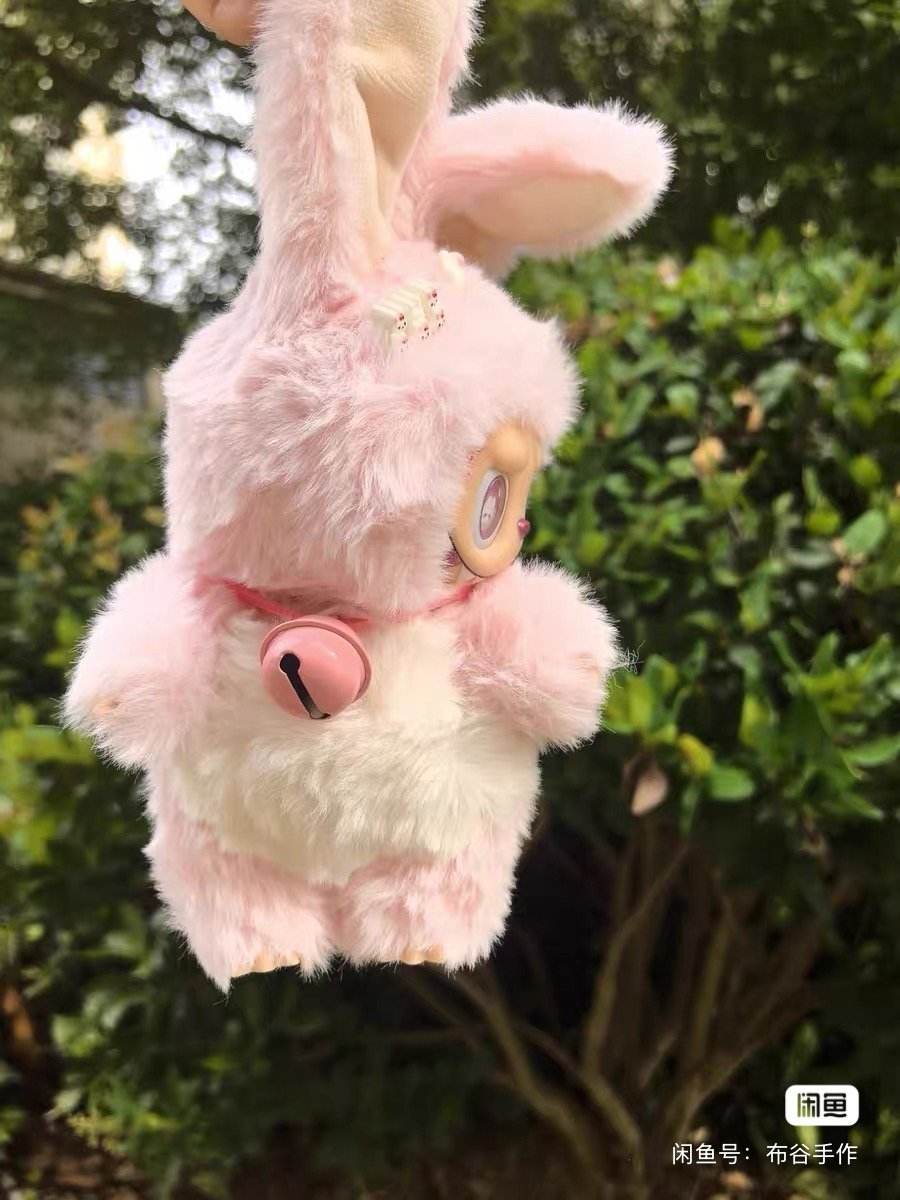 Pre-Order 17cm Custom Pink Bunny Labubu vinyl plush pendant - Image 2