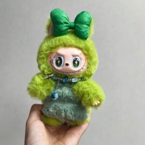 Pre-Order 18cm Custom Green Bow Labubu vinyl plush pendant