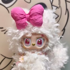 Pre-Order 18cm Custom Sheep Labubu With Bow vinyl plush pendant