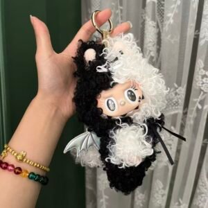 Pre-Order 18cm Custom Angle Labubu with wings vinyl plush pendant