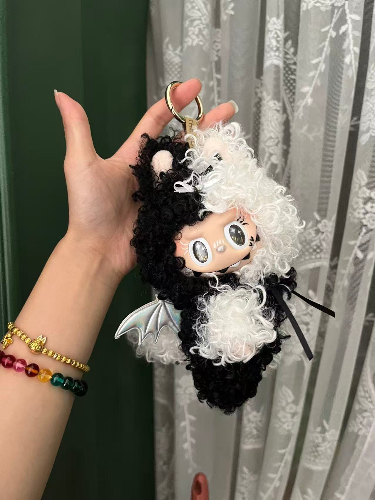 Pre-Order 18cm Custom Angle Labubu with wings vinyl plush pendant