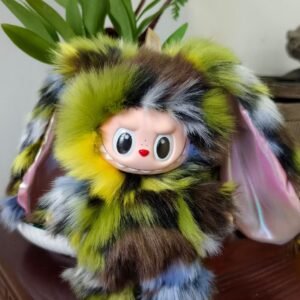 18cm Custom Green Bunny Labubu vinyl plush pendant