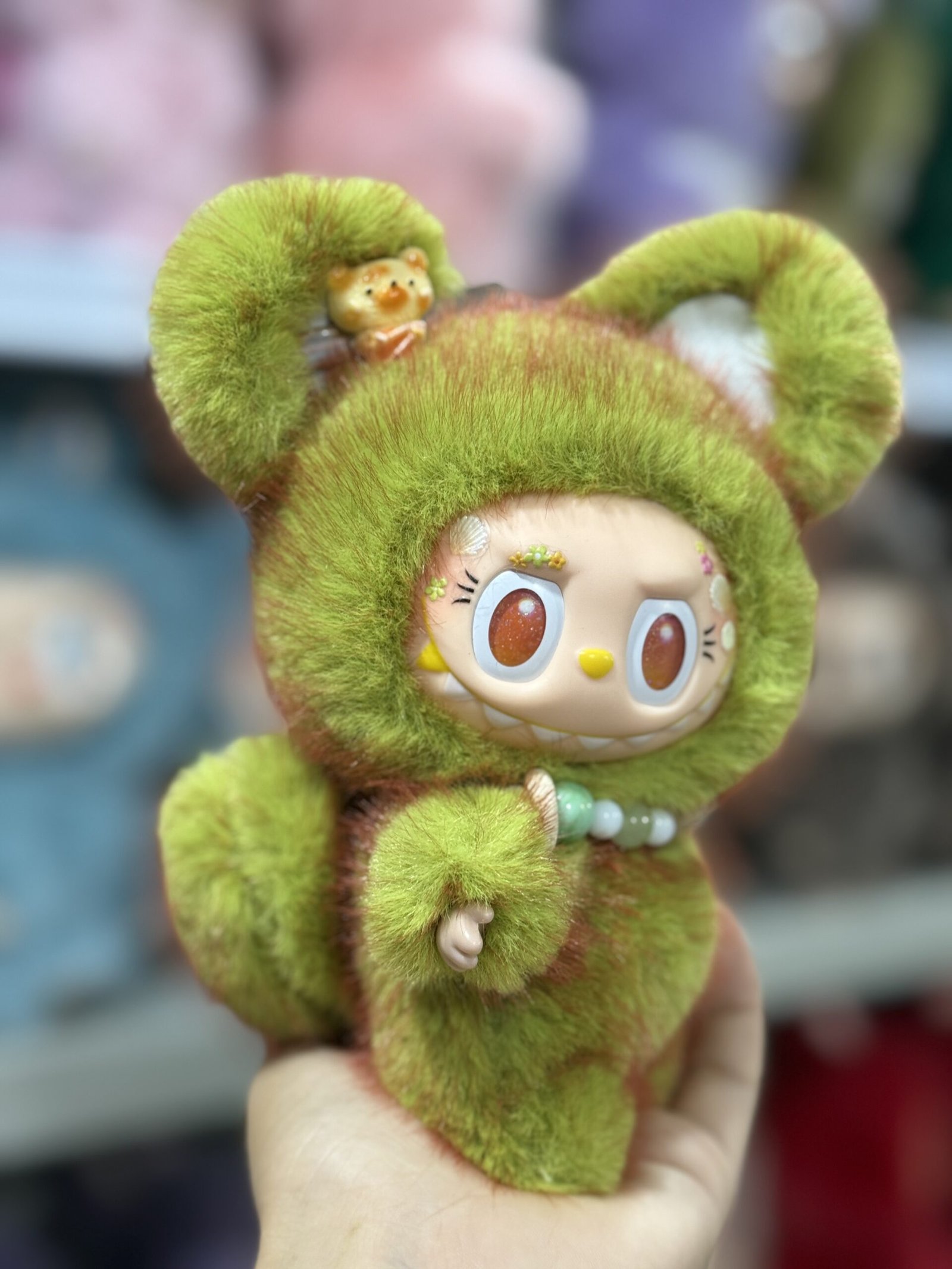 18cm Custom Kiwi Fruit Fox Labubu vinyl plush pendant