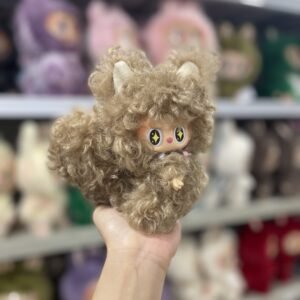 18cm Custom Curly Hair Squirrel Labubu vinyl plush pendant