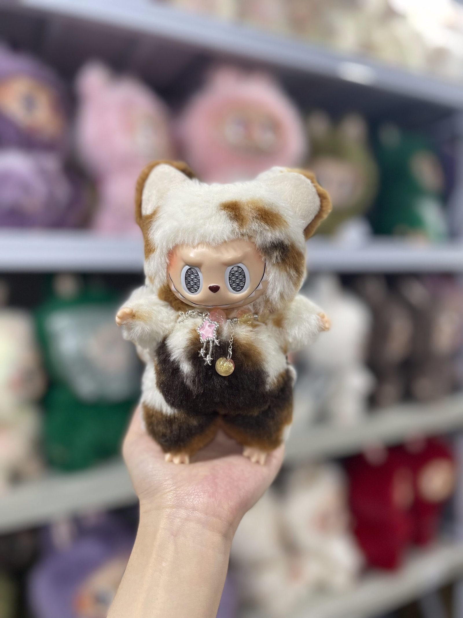 18cm Custom Cute Bear Labubu vinyl plush pendant - Image 2