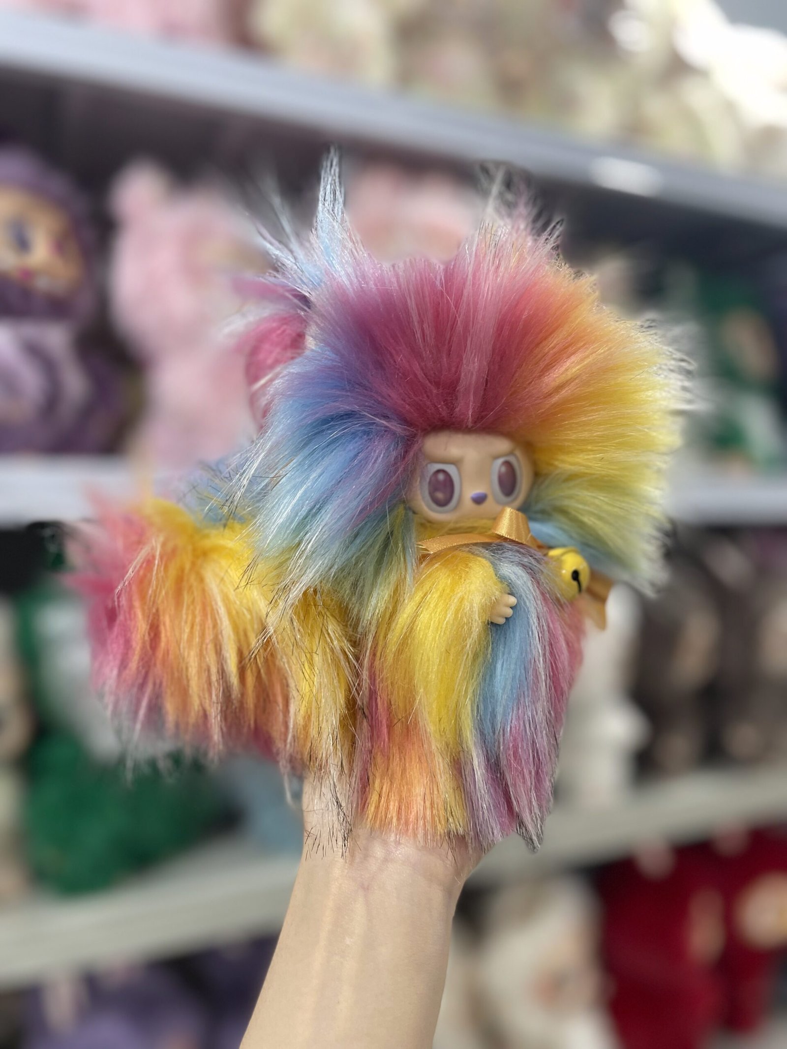 17cm Custom Colorful Fox Labubu vinyl plush pendant