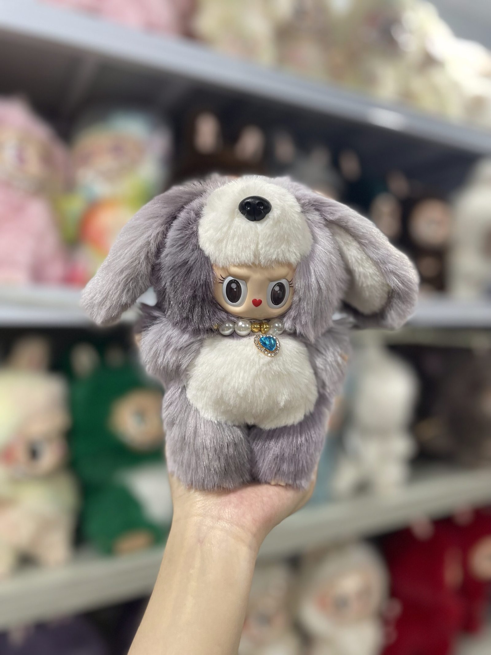 18cm Handmade Custom Long-Ear PUPPY Labubu vinyl plush pendant (All The Colors) - Image 3