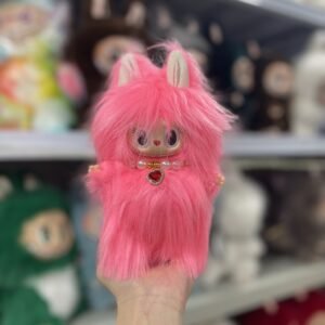 18cm Handmade Flufly Fox Labubu vinyl plush pendant