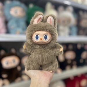 18cm Handmade Custom Brown Labubu vinyl plush pendant
