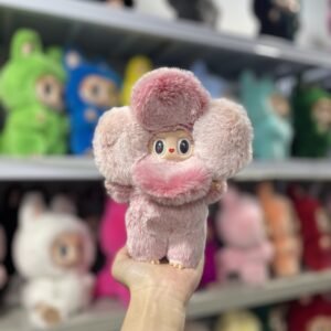 18cm Handmade Custom  Flower Labubu vinyl plush pendant