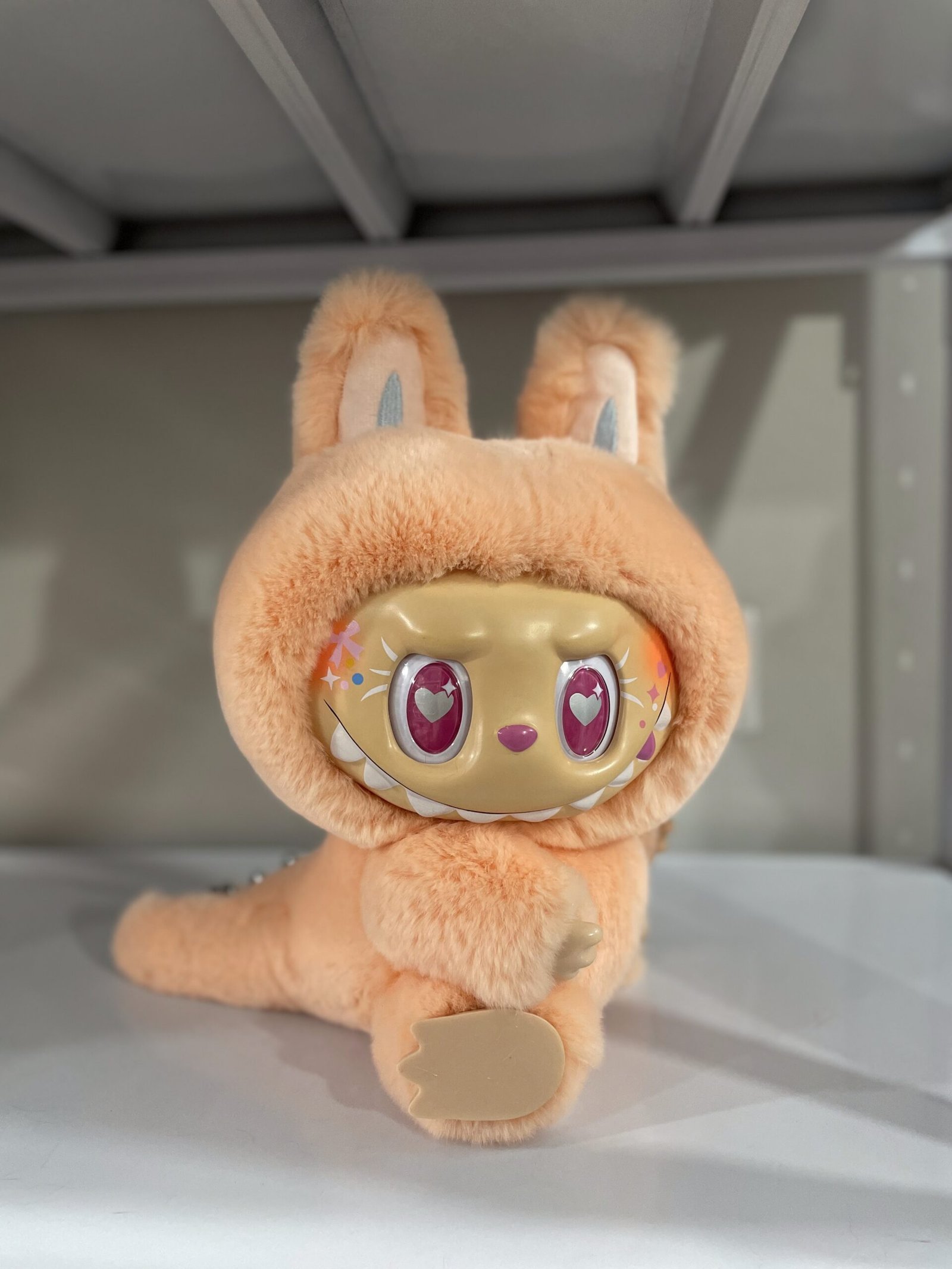 38cm Custom Real Rex Rabbit Fur zimomo with dragon tail vinyl plush - Image 3