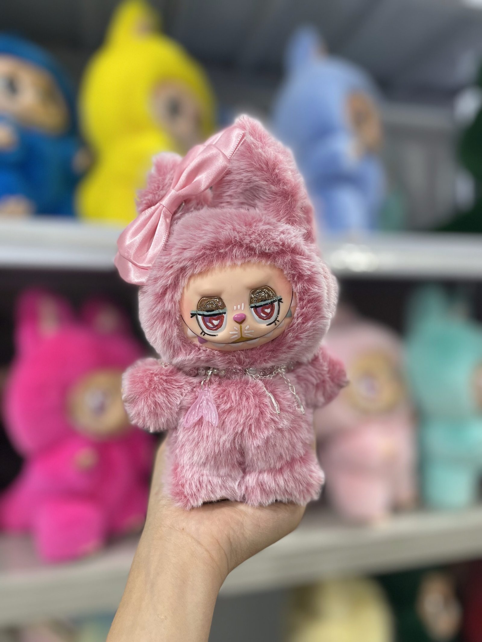 18cm Handmade Custom Painted Role Fox Labubu vinyl plush pendant - Image 2