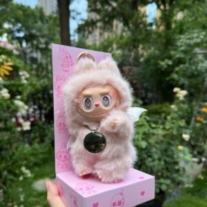 17cm Custom Labubu The Monster Series With Wings vinyl plush pendant