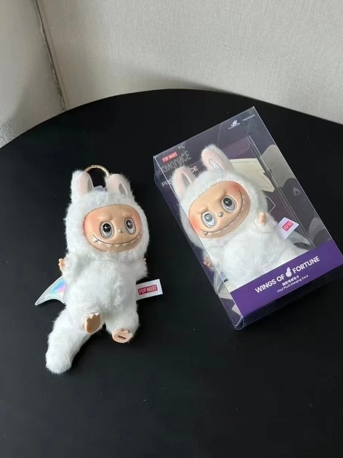 17cm Custom Labubu The Monster Series With Wings vinyl plush pendant - Image 2