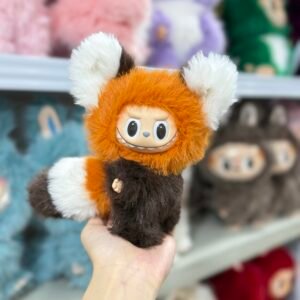 18cm Custom Raccoon Labubu vinyl plush pendant