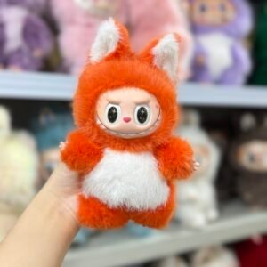 18cm Custom Orange Fox Labubu vinyl plush pendant