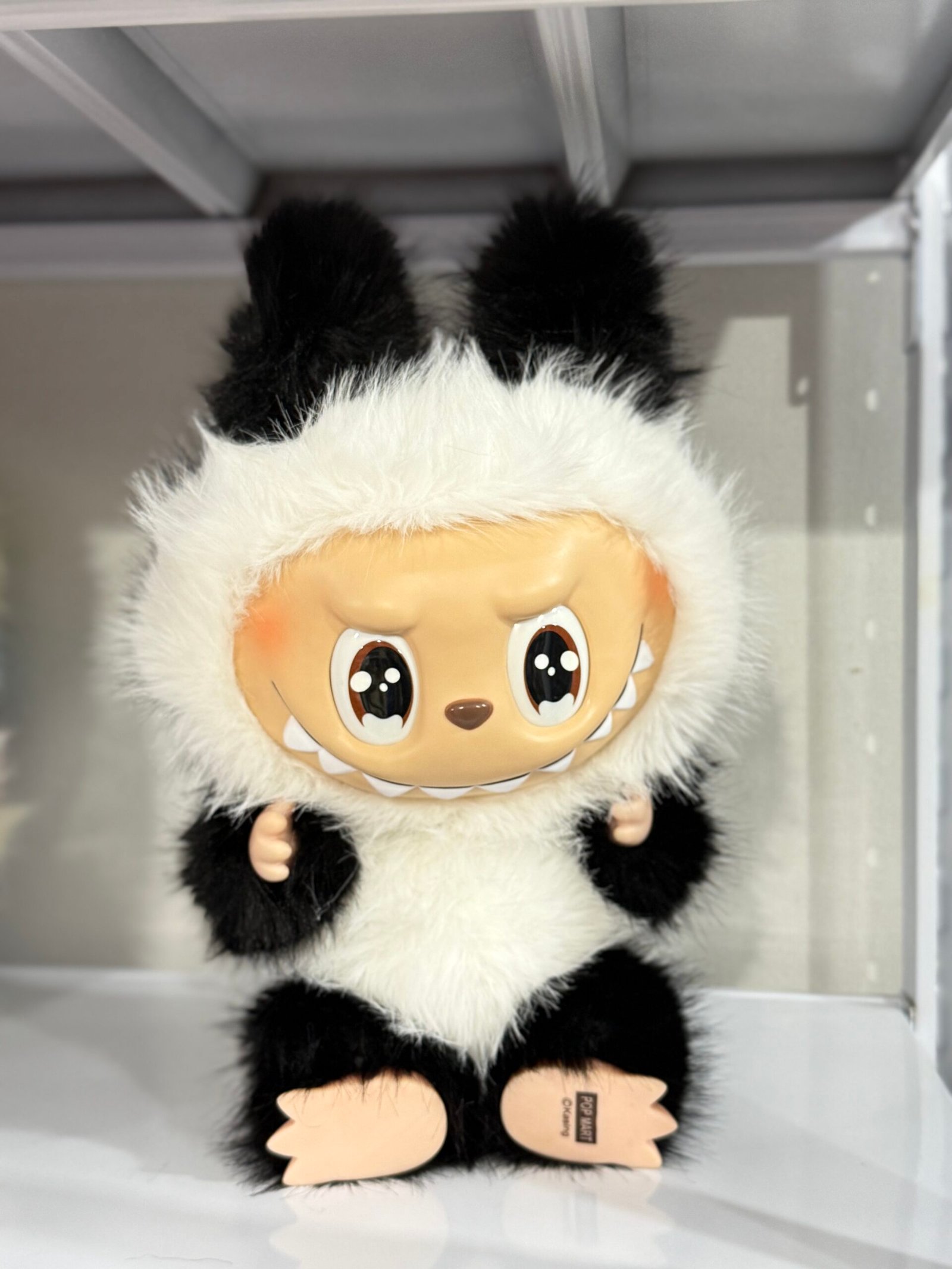38cm custom Panda zimomo with dragon tail vinyl plush