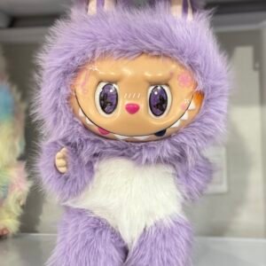 38cm custom Purple-White zimomo with dragon tail vinyl plush