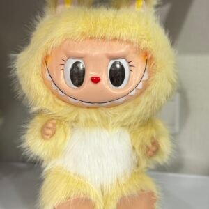 38cm custom Yellow-White zimomo with dragon tail vinyl plush