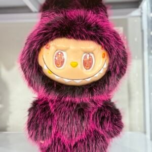 38cm custom Black Red zimomo with dragon tail vinyl plush