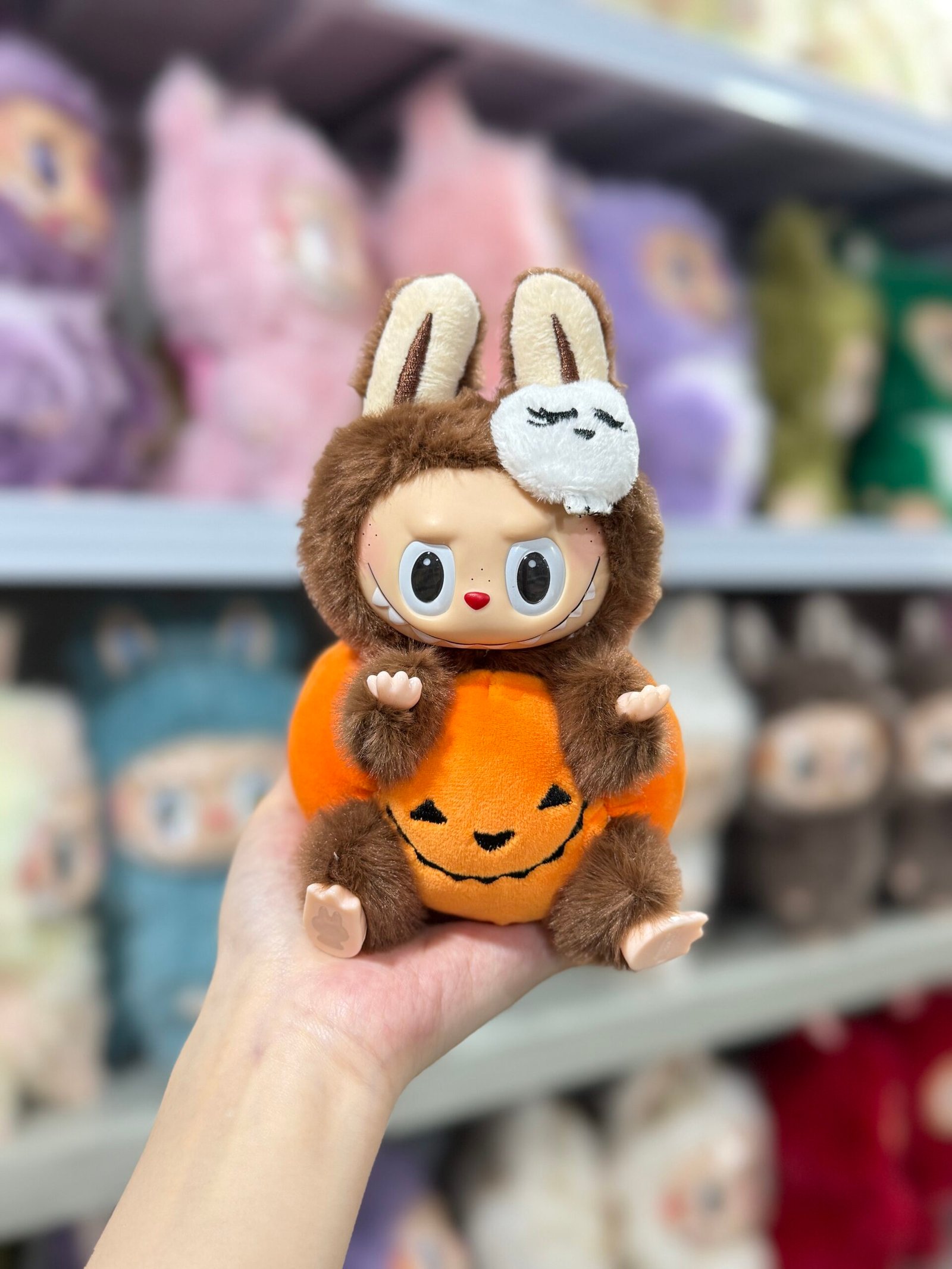 18 Custom Halloween Pumpkin Labubu vinyl plush