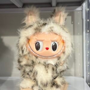 38cm custom leopard zimomo with dragon tail vinyl plush