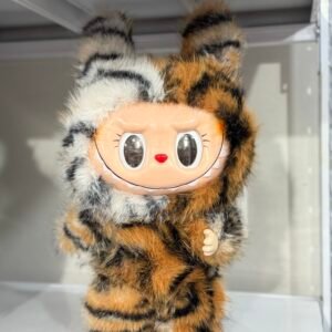 38cm custom tiger zimomo with dragon tail vinyl plush