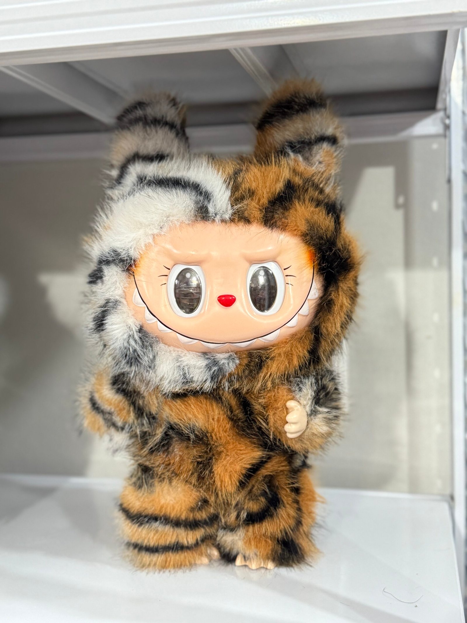 38cm custom tiger zimomo with dragon tail vinyl plush