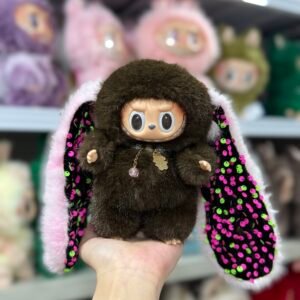 18cm Custom Lop-eared Bunny Labubu With Sequin vinyl plush pendant （All The Colors）