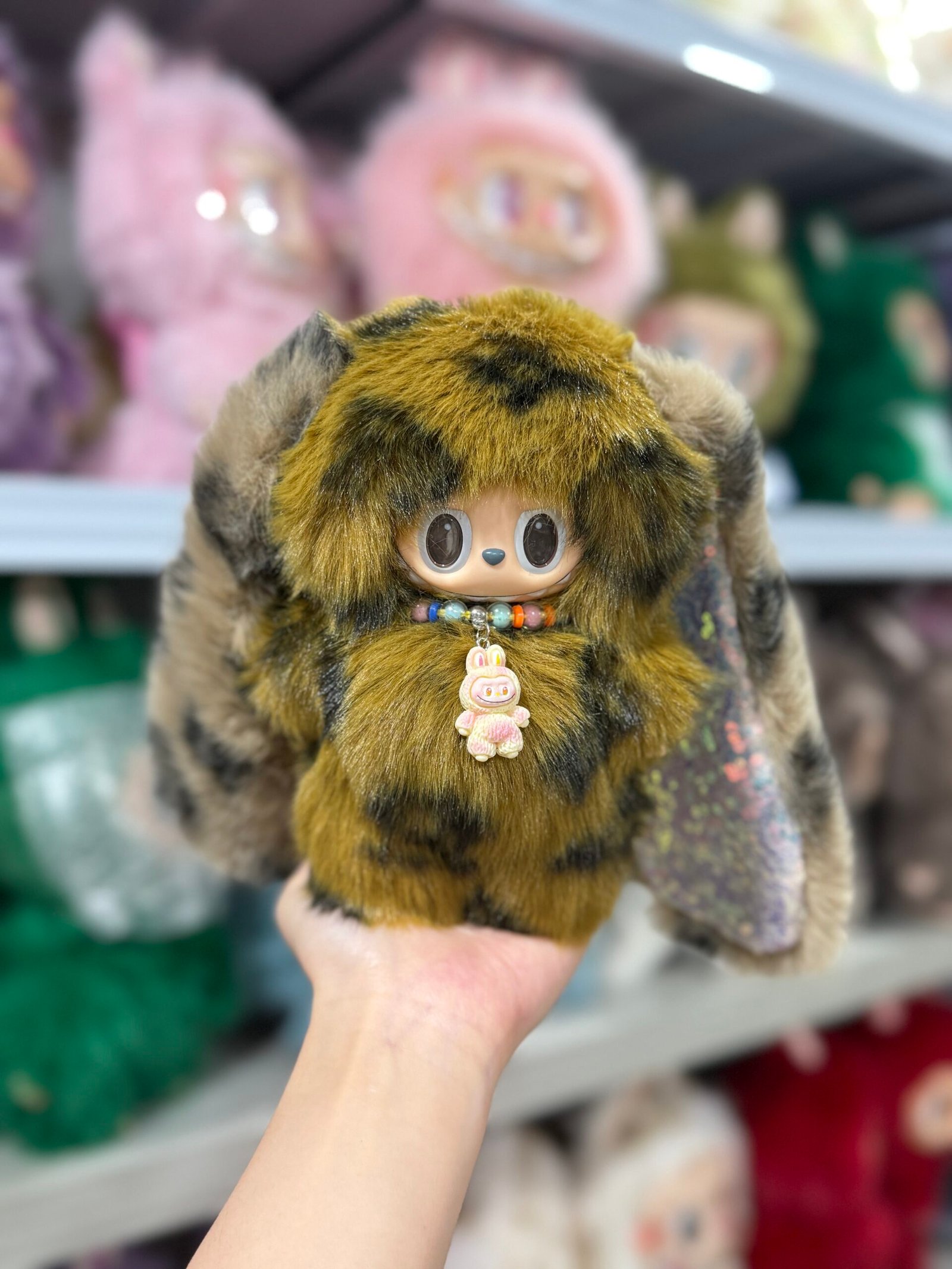 18cm Custom Lop-eared Bunny Labubu With Sequin vinyl plush pendant (All The Colors) - Image 8