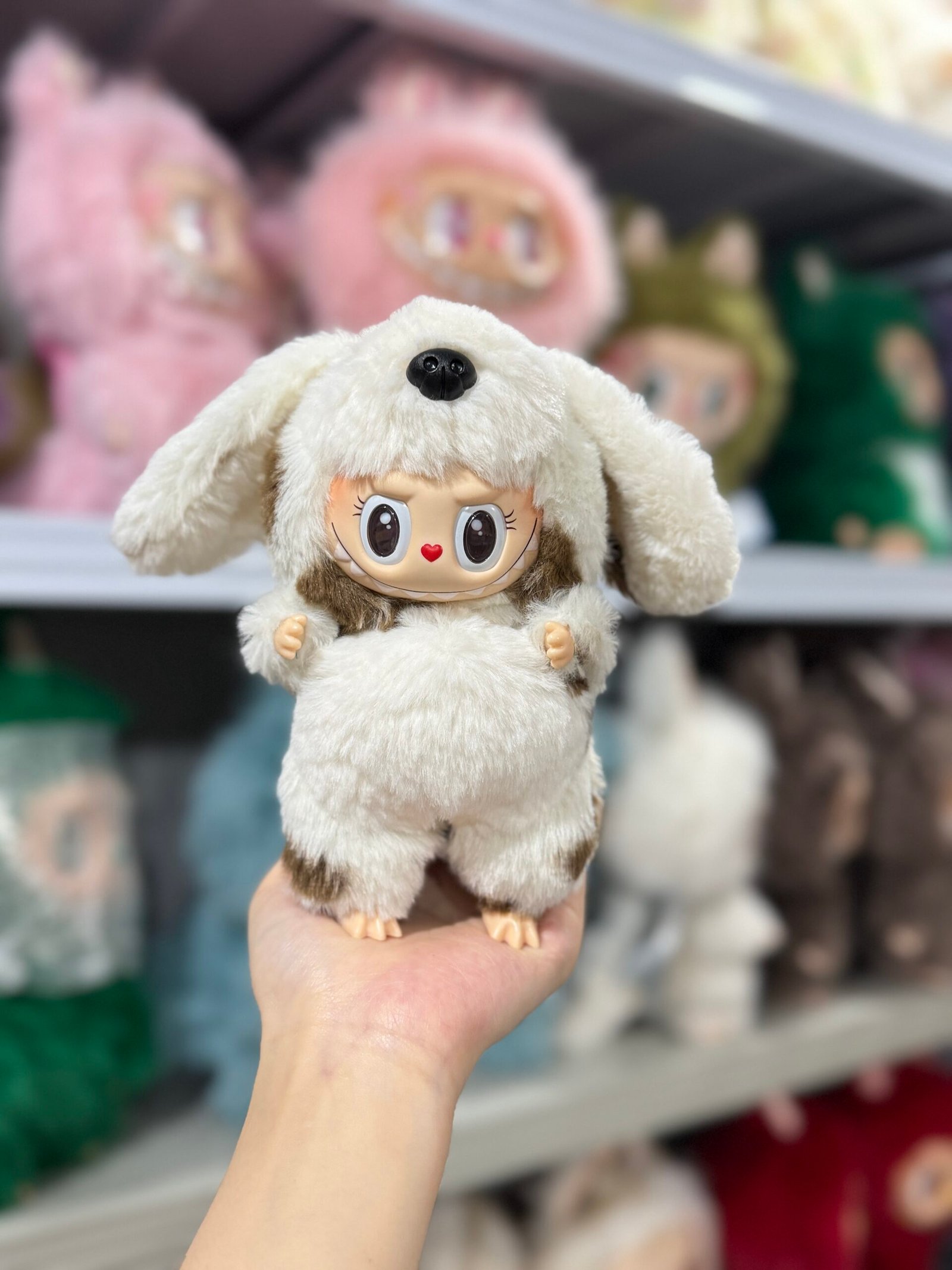 18cm Handmade Custom Dalmatian Labubu vinyl plush pendant - Image 2