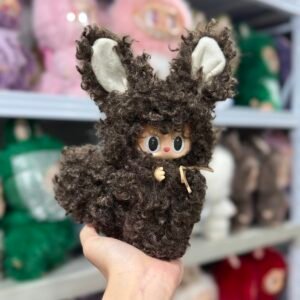 18cm Custom Chocolate Bunny Labubu vinyl plush pendant