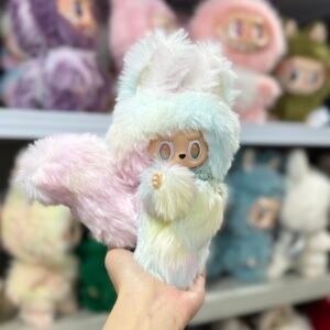 18cm Handmade Custom Colorful Fox Labubu vinyl plush pendant