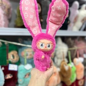 18cm Handmade Custom Big designer pattern Bunny Labubu vinyl plush pendant（All The Colors）