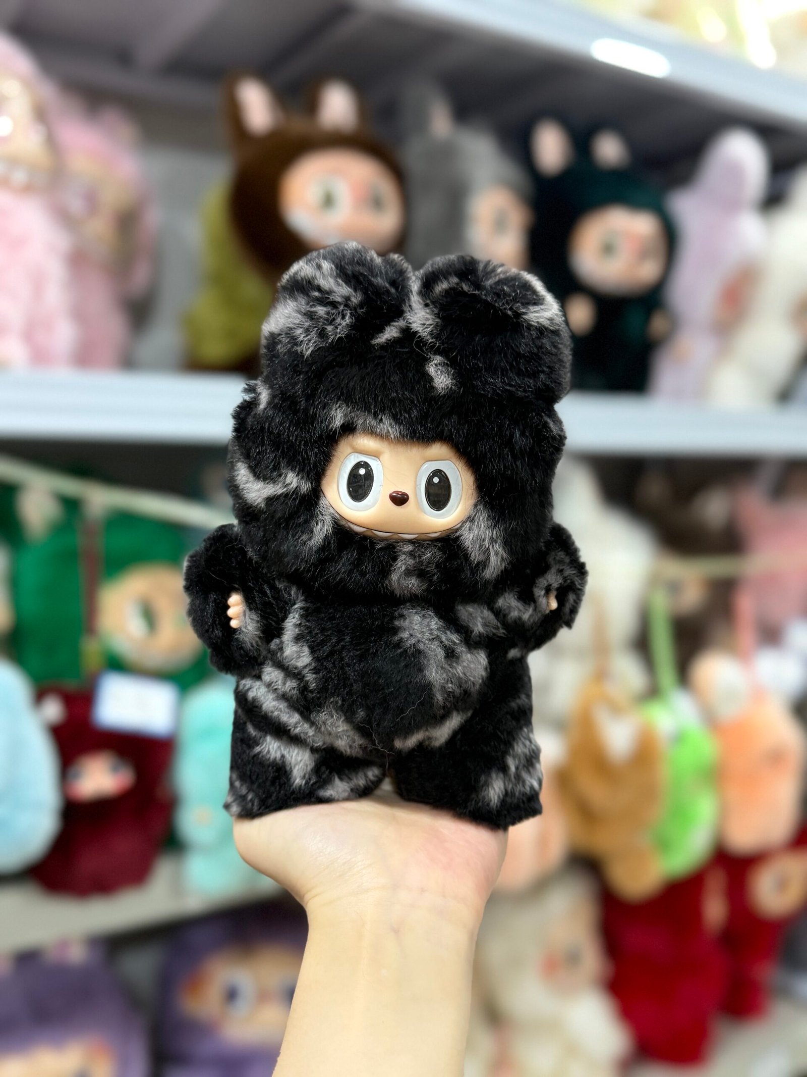 18cm Handmade Custom Real Rex Rabbit Fur Labubu vinyl plush pendant(All The Colors) - Image 6