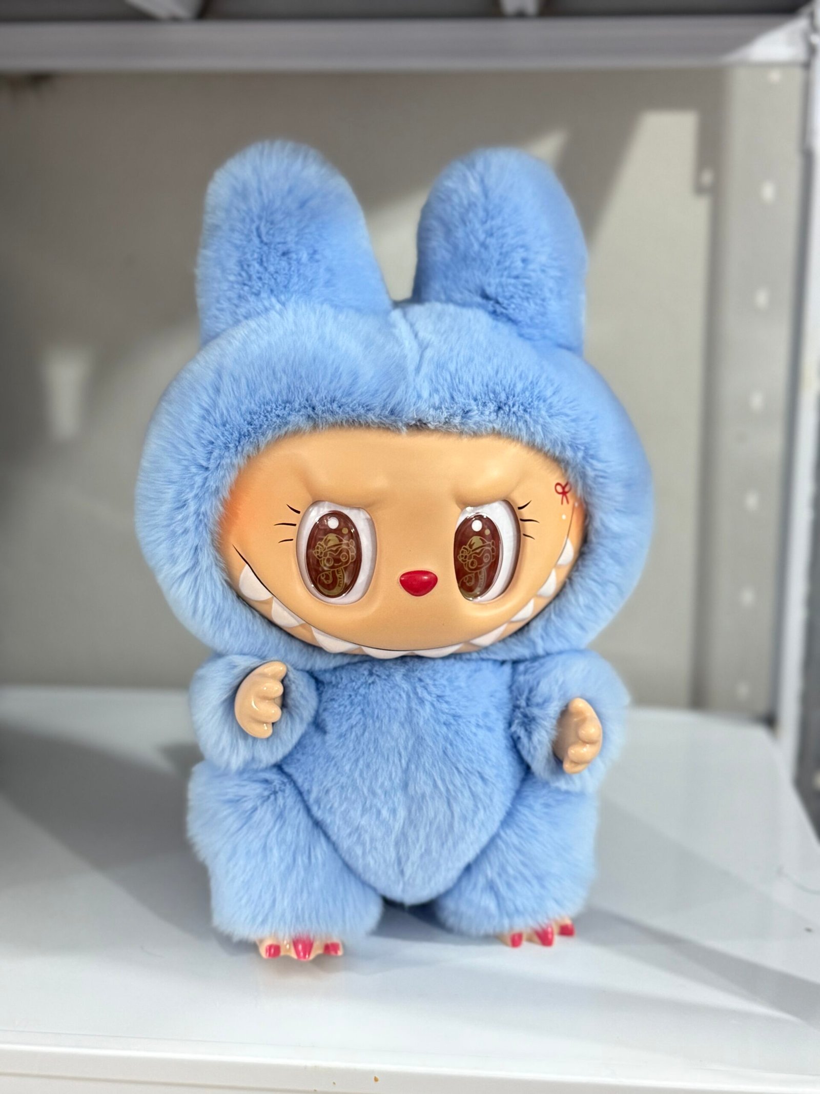 38cm Custom Real Rex Rabbit Fur zimomo with dragon tail vinyl plush