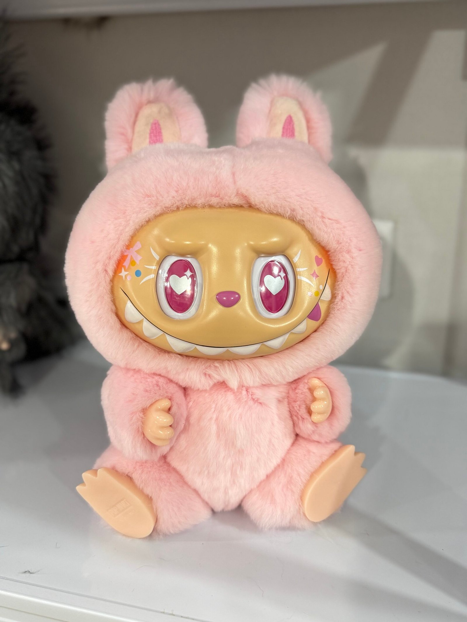 38cm Custom Real Rex Rabbit Fur zimomo with dragon tail vinyl plush - Image 2