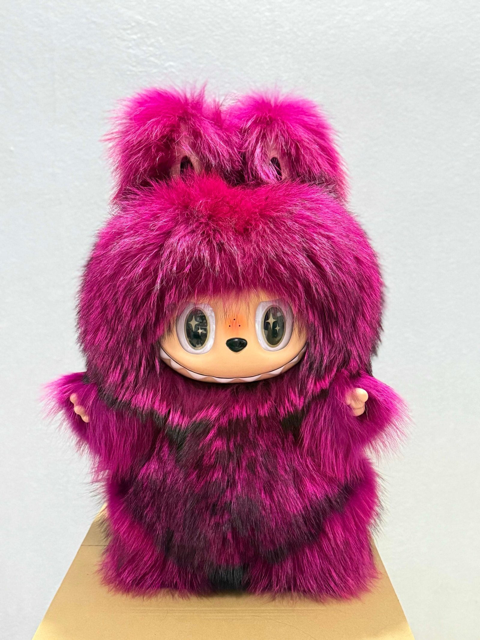 65cm Custom ROSE RED REAL Raccoon FLUFFY FUR Zimomo vinyl plush doll