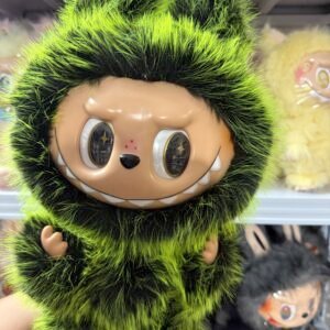 38cm custom fluorescent green zimomo with dragon tail vinyl plush