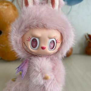 18cm pink custom zimomo with dragon tail with wings vinyl plush pendant