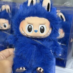 17cm custom royal blue Labubu vinyl plush pedant