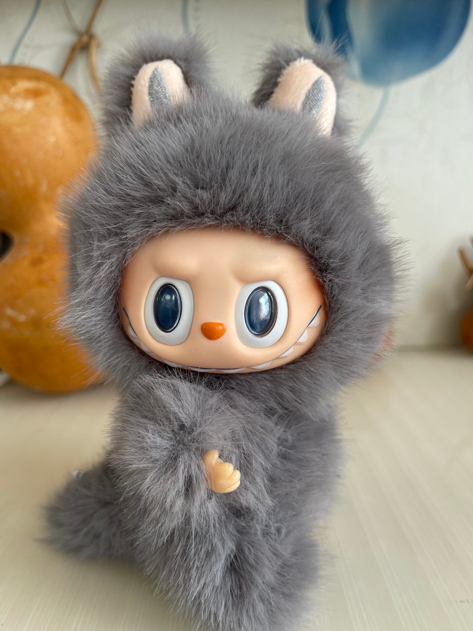 18cm custom white zimomo with dragon tail vinyl plush pendant(All the Colors)