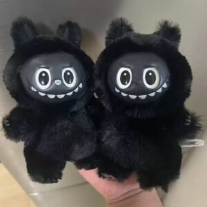 17cm Custom Black Labubu vinyl plush pendant