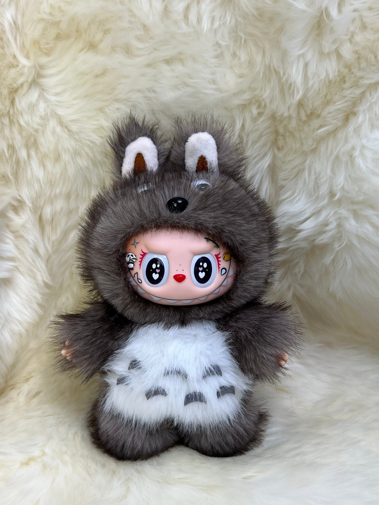 17cm Custom Evil Monster Labubu vinyl plush pendant - Image 2