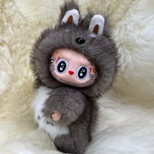 17cm Custom Evil Monster Labubu vinyl plush pendant