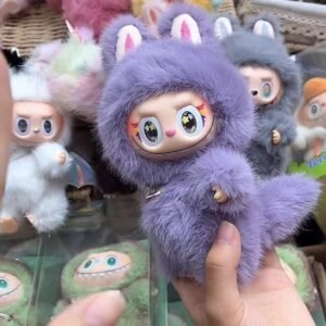 18cm Purple custom zimomo with dragon tail vinyl plush pendant