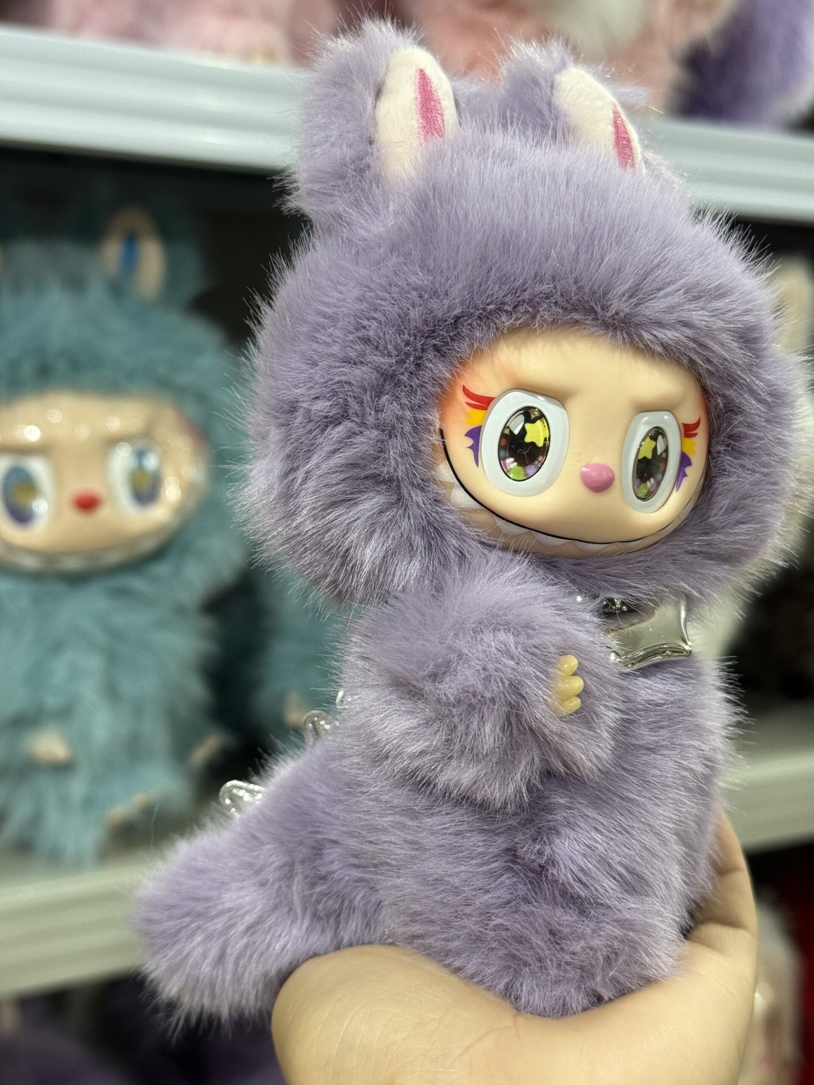 18cm Purple custom zimomo with dragon tail vinyl plush pendant - Image 2