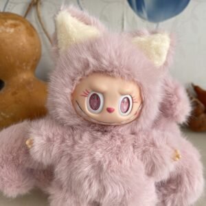 Pre-Order 18cm Custom Pink Fox Labubu vinyl plush pendant