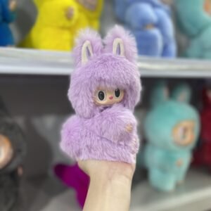 18cm Handmade Custom Purple velvet rabbit Labubu vinyl plush pendant